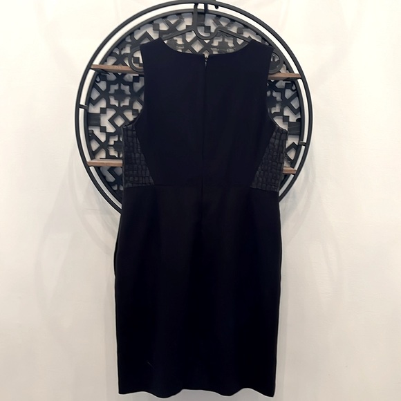 Anne Klein Black Dress with Faux Leather Crocodile Pattern Top. - Picture 2 of 8